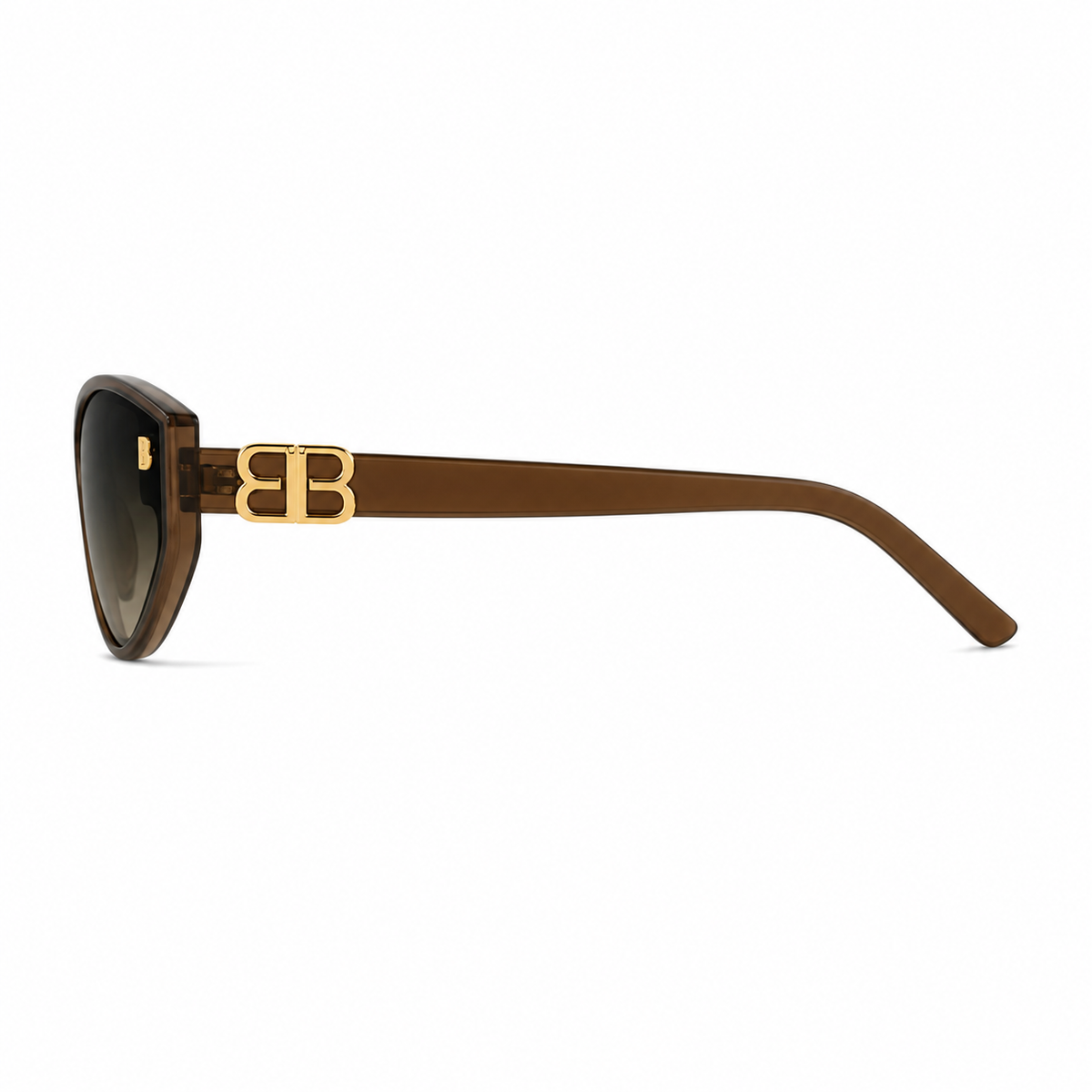 Amber Brown women's TR90 cat-eye UV400 sunglasses, side product view