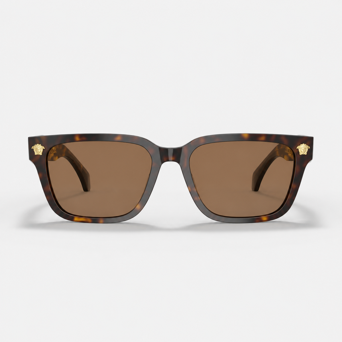 Tortoise Shell Versace O4513D Full-Rim Square UV400 Sunglasses, clean front product view