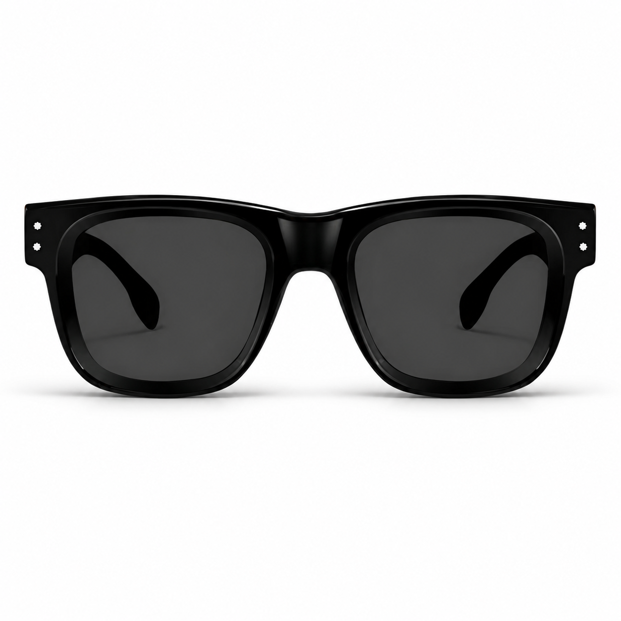 Black Women's Polycarbonate Oversized UV400 Sunglasses, clean front product view