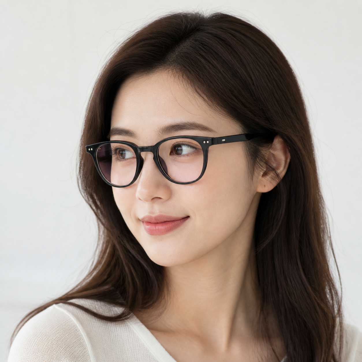 Women’s Black sunglasses worn by an adult East Asian woman