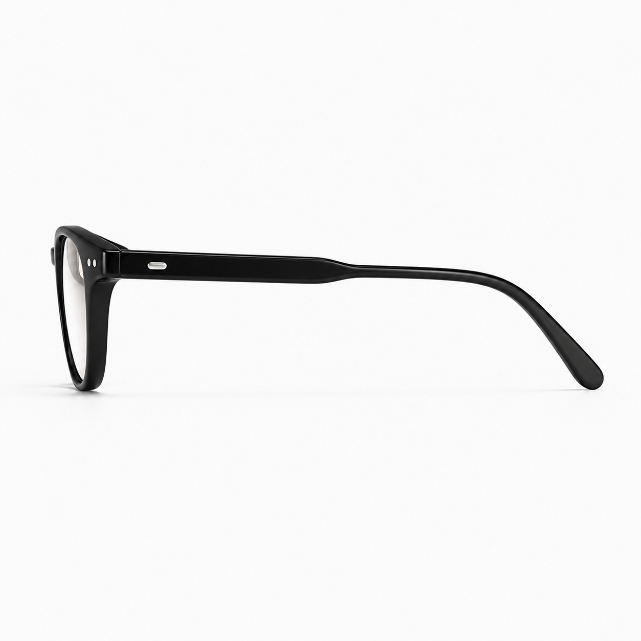 Women's Black TR90 Cat-Eye Optical Frames, true side-profile product view