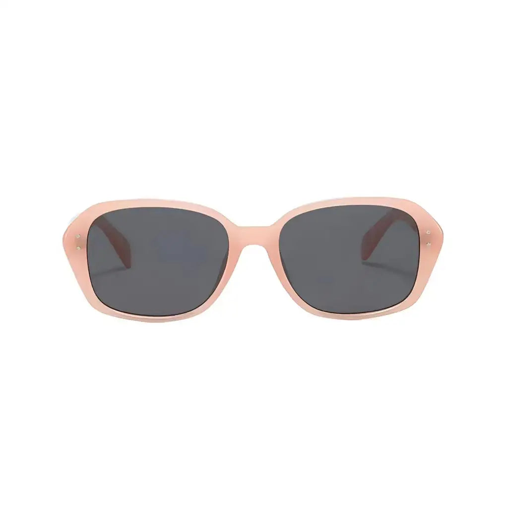 Women’s Dusty Pink full-rim square sunglasses, straight-on product view