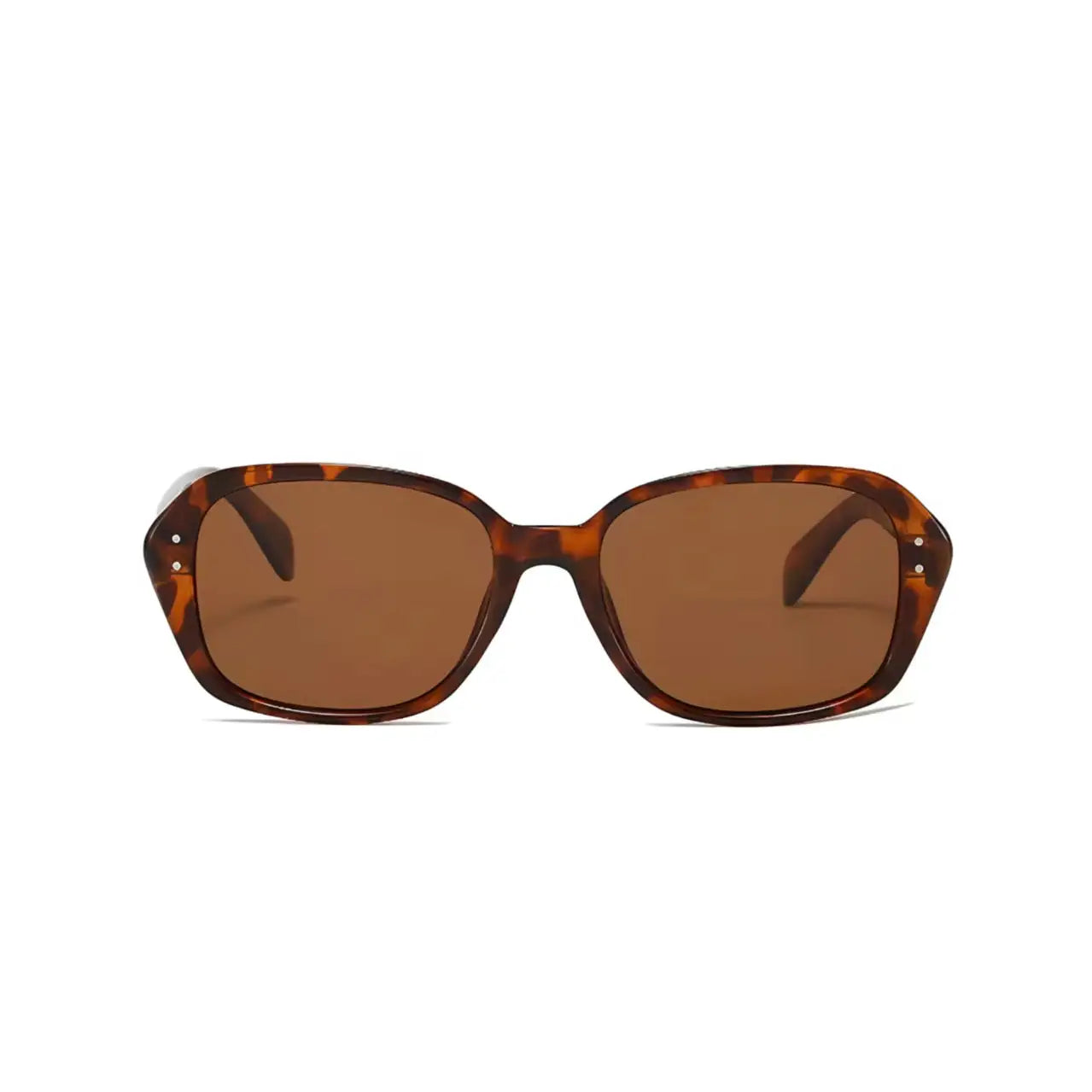 Women’s Tortoise Shell full-rim square sunglasses, straight-on product view