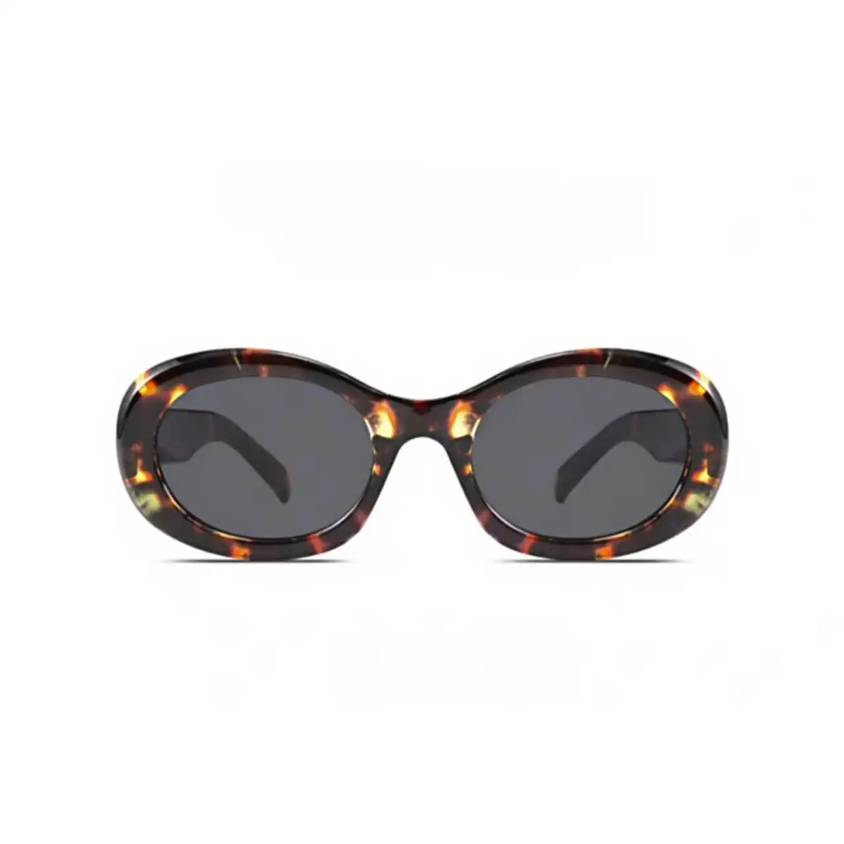 Women’s Tortoise Shell full-rim oval sunglasses, straight-on product view