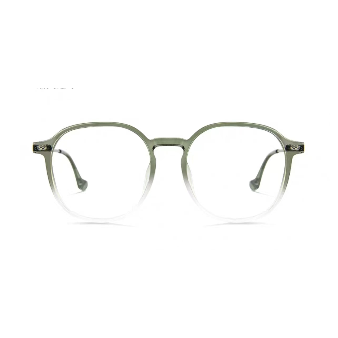 Green Gradient women's oversized TR90 and titanium full-rim glasses, front product view